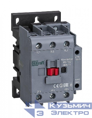 Контактор КМ-102 40А кат. 110В AC 1НО+1НЗ AC-3 AC-4 DEKraft 22320DEK