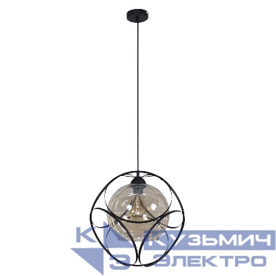 Светильник "Романо" 213 ф370 (плафон 7890) НСБ 01-60-183 Е27 (ИМ) подвесной черн.муар Элетех 1005405229