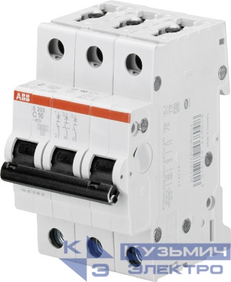 Выключатель автоматический модульный 3п C 6А 10кА S203M C6 ABB 2CDS273001R0064