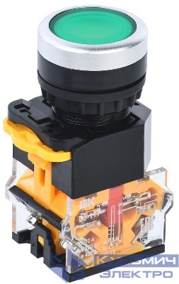 Кнопка D8-11T d22мм 1НО+1НЗ с фиксацией зел. KARAT IEK BBT30-11T-3-21-K06
