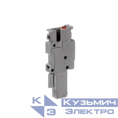 Штекер зажим push-in 1 точка подключения 2.5кв.мм сер. DKC VPR-P-2.5-1
