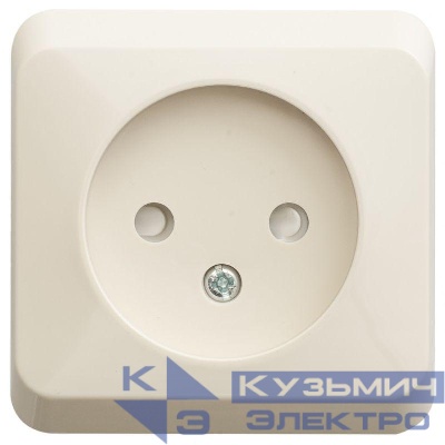 Розетка 1-м ОП Этюд 16А IP20 250В без заземл. защ. шторки крем. SE PA16-002K