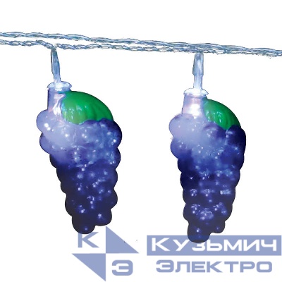 Гирлянда светодиодная ULD-S0400-010/STB/2AA WHITE IP20 GRAPES на батарейках Uniel UL-00003392