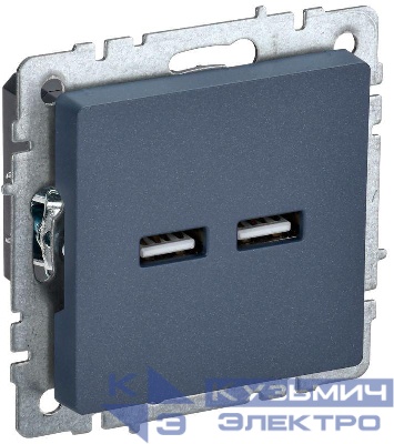 Розетка BRITE USB A+A 3.1А РЮ10-1-БрМ механизм маренго IEK BR-U21-D31-K35