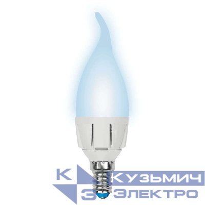Лампа светодиодная LED-CW37 7W/NW/E14 /FR PLP01WH Яркая 7Вт свеча на ветру матовая 4000К нейтр. бел. E14 (упак. картон) Uniel UL-00002415