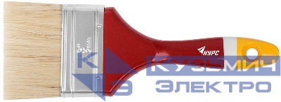 Кисть флейцевая "Мастер" 3дюйм (75мм) натур. щетина деревянная ручка КУРС 00837