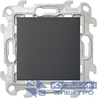 Переключатель проходной 1-кл. 1п 2мод. СП Simon 24 10А IP20 механизм графит Simon 2450251-038