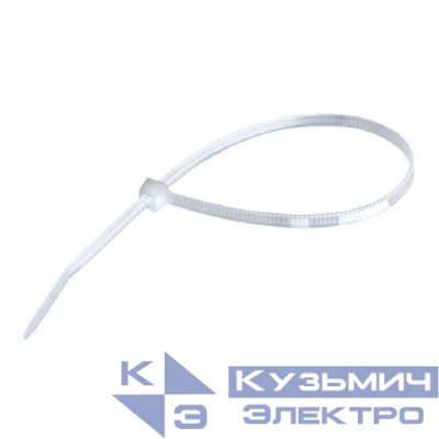 Стяжка нейлоновая 2х100мм бел. (уп.100шт) SUPRLAN 06-1001