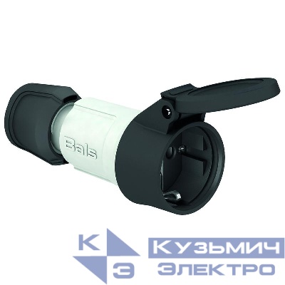 Розетка кабельная Schuko 16А 3п 2P+E 250В IP54 Multi-grip сер. Bals 7487