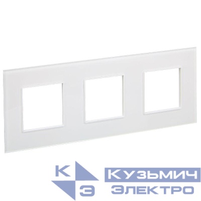 Рамка 3-м SKANDY SK-F23W стекло арктич. бел. IEK SK-M32-G-K01