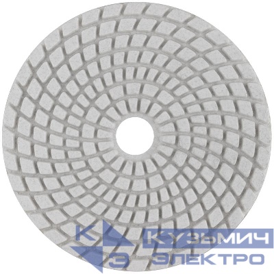Круг шлифовальный алмазный гибкий АГШК (липучка) влажное шлифование 100мм Р 100 FIT 39842
