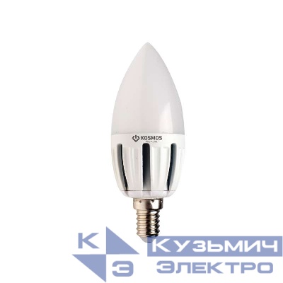 Лампа светодиодная KOSMOS premium 5Вт свеча 3000К E27 230В КОСМОС KLED5wCN230vE2727