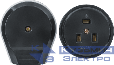 Розетка 14 348 NCA-C03-32A-250-BL IP20 черн. Navigator 14348