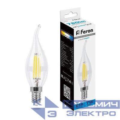 Лампа светодиодная LB-67 7Вт 6400К E14 230В FERON 38233