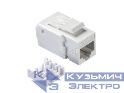 Модуль Keystone неэкранированный, RJ45, cat.6А, 90°, 110 тип, без инструмента, KE, белый, NETKO Expert CKC