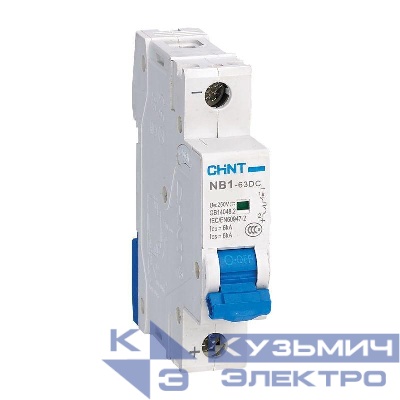 Выключатель автоматический модульный 1п C 10А 6кА NB1-63DC 250В DC (R) CHINT 182704