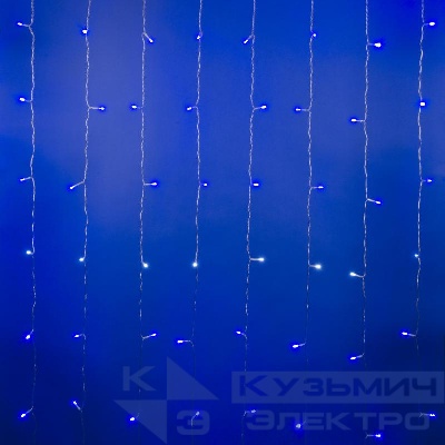 Занавес LED с эффектом мерцания ULD-C3020-240/TTK BLUE-WHITE IP44 3х2м соед. 240 диодов бел. и син. провод прозр. Uniel UL-00007214