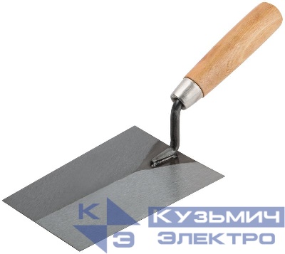 Кельма отделочная инструментальная сталь деревянная ручка 160мм MOS 04887М