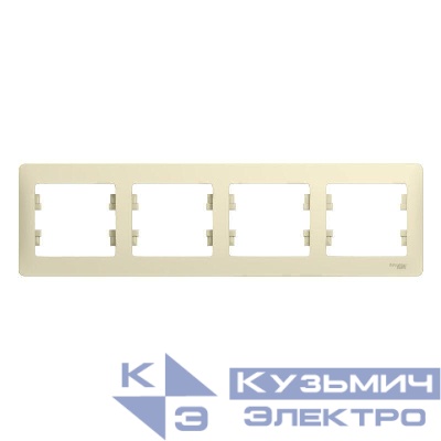 Рамка 4-м Glossa горизонт. беж. SE GSL000204
