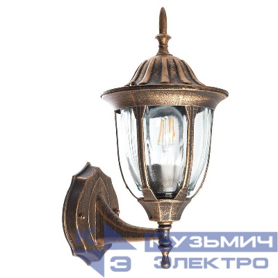 Светильник PL6301 60Вт E27 230В садово-парковый черн. зол. FERON 11897