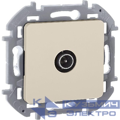 Розетка телевизионная оконечная TV Inspiria 10дБ 5-862мГц механизм сл. кость IEK 673871