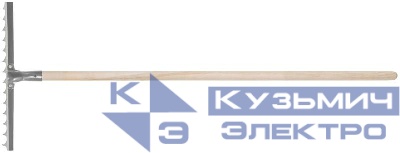 Грабли витой зуб нержавеющая сталь 14 зубьев с деревянным черенком FIT 76984