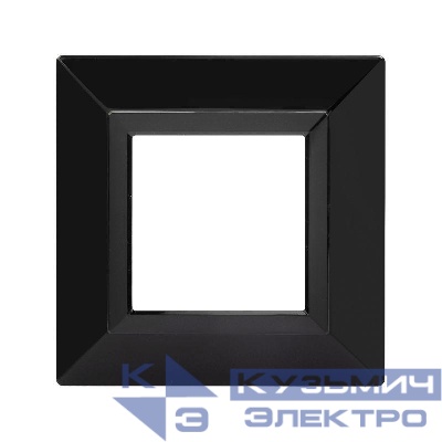 Рамка 1-м 2мод. Avanti метал. черн. DKC 4402852