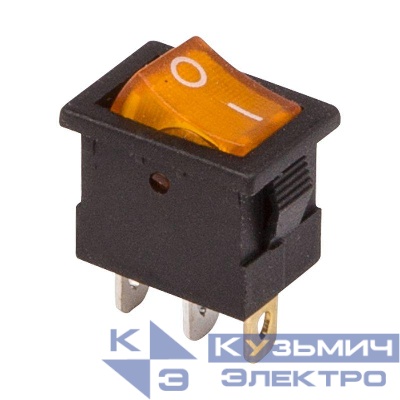 Выключатель клавишный 12В 15А (3с) ON-OFF желт. с подсветкой Mini (RWB-206-1 SC-768) Rexant 36-2172