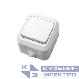 Выключатель 1-кл. ОП 10А IP44 п/герм. бел. Makel 18300