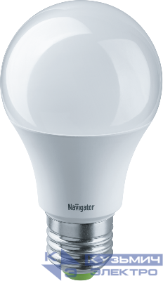 Лампа светодиодная 61 474 NLL-A60-7-24/48-4K-E27 7Вт грушевидная матовая 4000К нейтр. бел. E27 560лм 24-48В низковольтная Navigator 61474