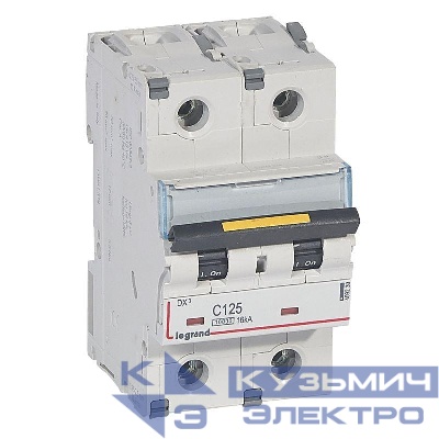Выключатель автоматический модульный 2п C 125А 16кА DX3 10000 3мод. 230/400В Leg 409230