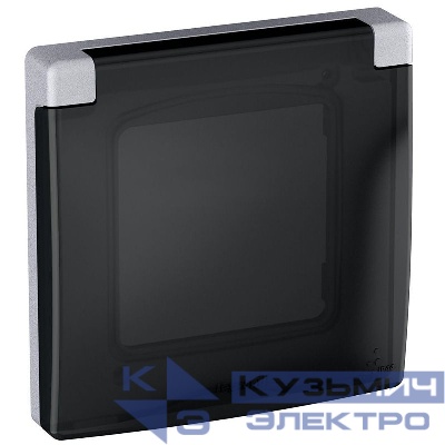 Рамка 1-м Inspiria IP44 с крышкой алюм. IEK 673922