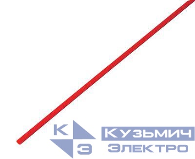 Трубка термоусадочная ТУТ нг 2.0/1.0 красн. 1м Rexant 20-2004