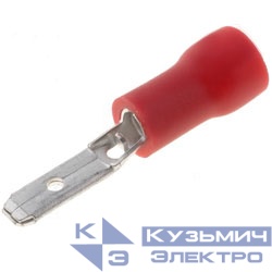 Клемма  ножевая MDD 1,25-110(8), КНИ 2,8мм, 0,5-1,5мм2, изолированная, красная, 100шт., NETKO Optima