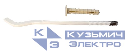 Кронштейн анкерный 7х180 сабельного типа с дюбелем (10х75) (100шт кор.) бел. VALFEX 402007180