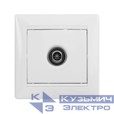 Розетка телевизионная TV 1-м СП Valena 2400мГц механизм бел. (DIY-упак.) IEK 695337
