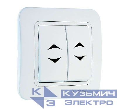 Переключатель проходной 2-кл. 1п 1мод. СП Lillium 10А IP20 бел./бел. Makel 70026