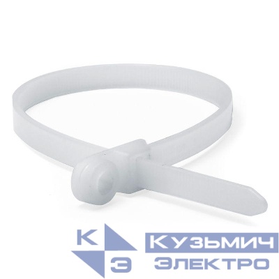 Хомут кабельный 3.6х150 полиамид бел. с монтажн. отверст. (уп.100шт) DKC 252150SR-I