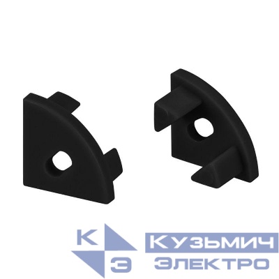 Заглушка SL-KANT-H11 BLACK c отверстием пластик (комплект) Arlight 044090