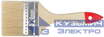 Кисть флейцевая "Стандарт" натур. светл. щетина дерев. ручка 3дюйм (75мм) FIT 01037