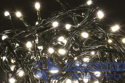 Гирлянда "Нить" 5м 50LED бел.LED бел. IP20 провод зел. 230В с контроллером 8 режимов IEK LGDB110-1-050-05-G-S-20