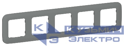 Рамка 5-м СП FLITE РУ-5-А-ФлМА мокрый асфальт IEK FI-M52-31-20-K80