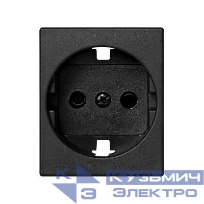 Накладка розетки 75432- 75464-69 защ. шторки Simon82 Centralizations графит 82041-58