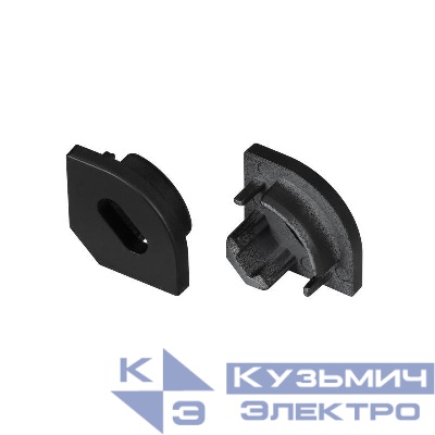 Заглушка SL-KANT-H10 BLACK с отверстием пластик (комплект) Arlight 049410