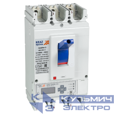 Выключатель автоматический 400А 40кА OptiMat D400N MR1 У3 КЭАЗ 279892