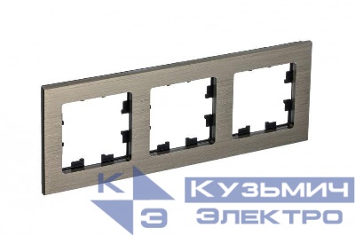 Рамка 3-м AtlasDesign Nature метал. латунь SE ATN312203