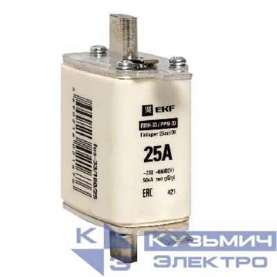Вставка плавкая ППН-33 160/25А габарит 00 PROxima EKF fus-33/160/25