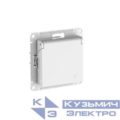 Розетка AtlasDesign 16А IP20 с заземл. защ. шторки с крышкой быстрозажим. клем. механизм бел. SE ATN000146S
