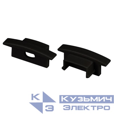 Заглушка LINE-2308-F BLACK с отверстием пластик Arlight 040320