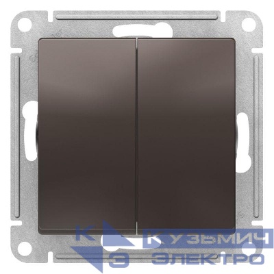 Переключатель перекрестный 2-кл. AtlasDesign 2хсх.7 10АХ механизм мокко SE ATN000673